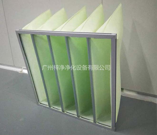 聚酯纖維過濾材料制作的初效袋式空氣過濾器 聚酯纖維過濾材料制作的初效袋式空氣過濾器